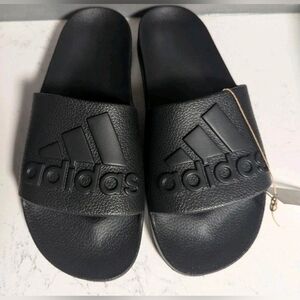 Adidas Adilette black slides, size Men 12 #loungewear #summer